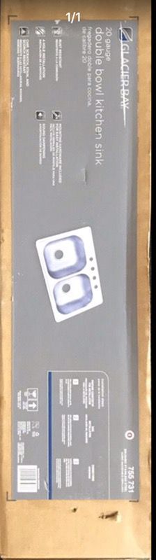 nt 33 in 4Hole Double Bowl Stainless Steel 20 Gauge