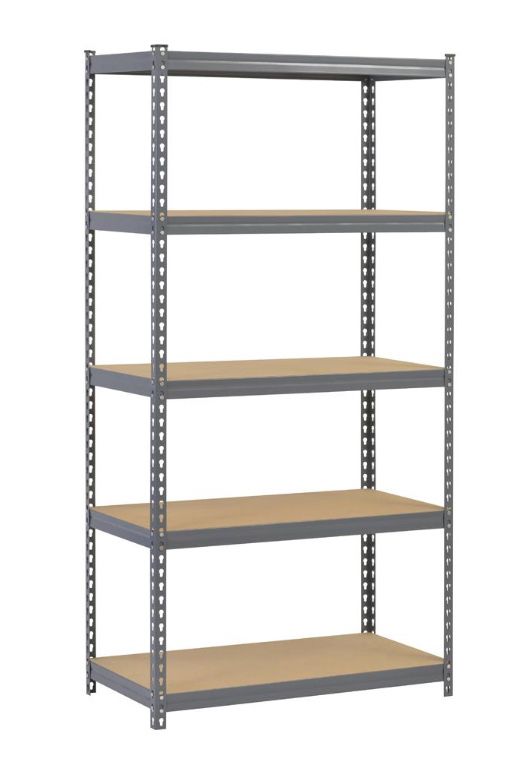 Steel Particle Board Gray Shelving