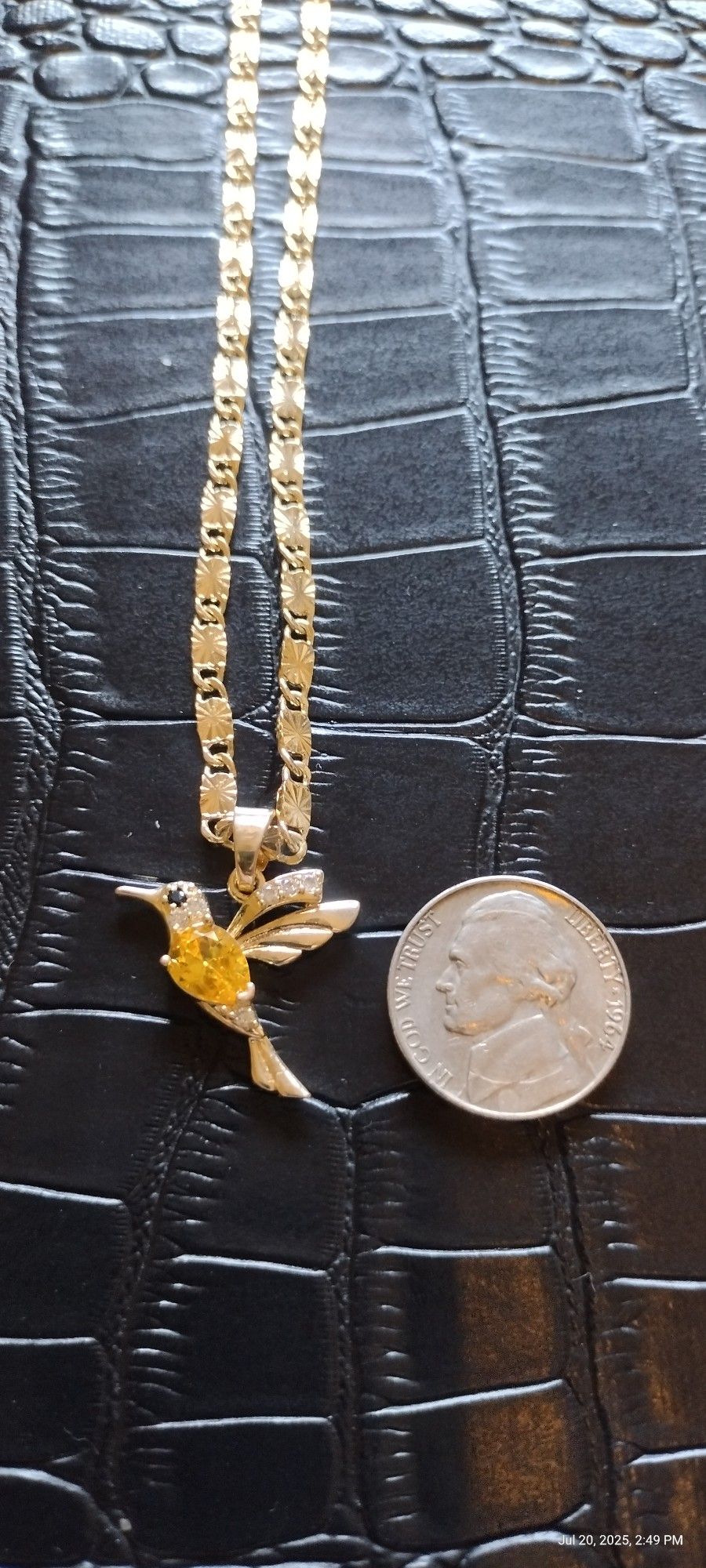 22" Hummingbird Pendant And Chain Set 