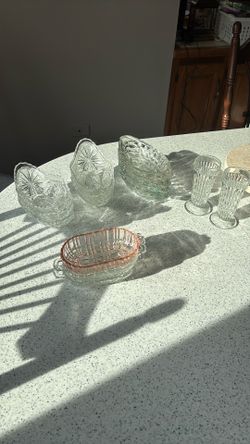 Vintage Glass Ice Cream Dishes