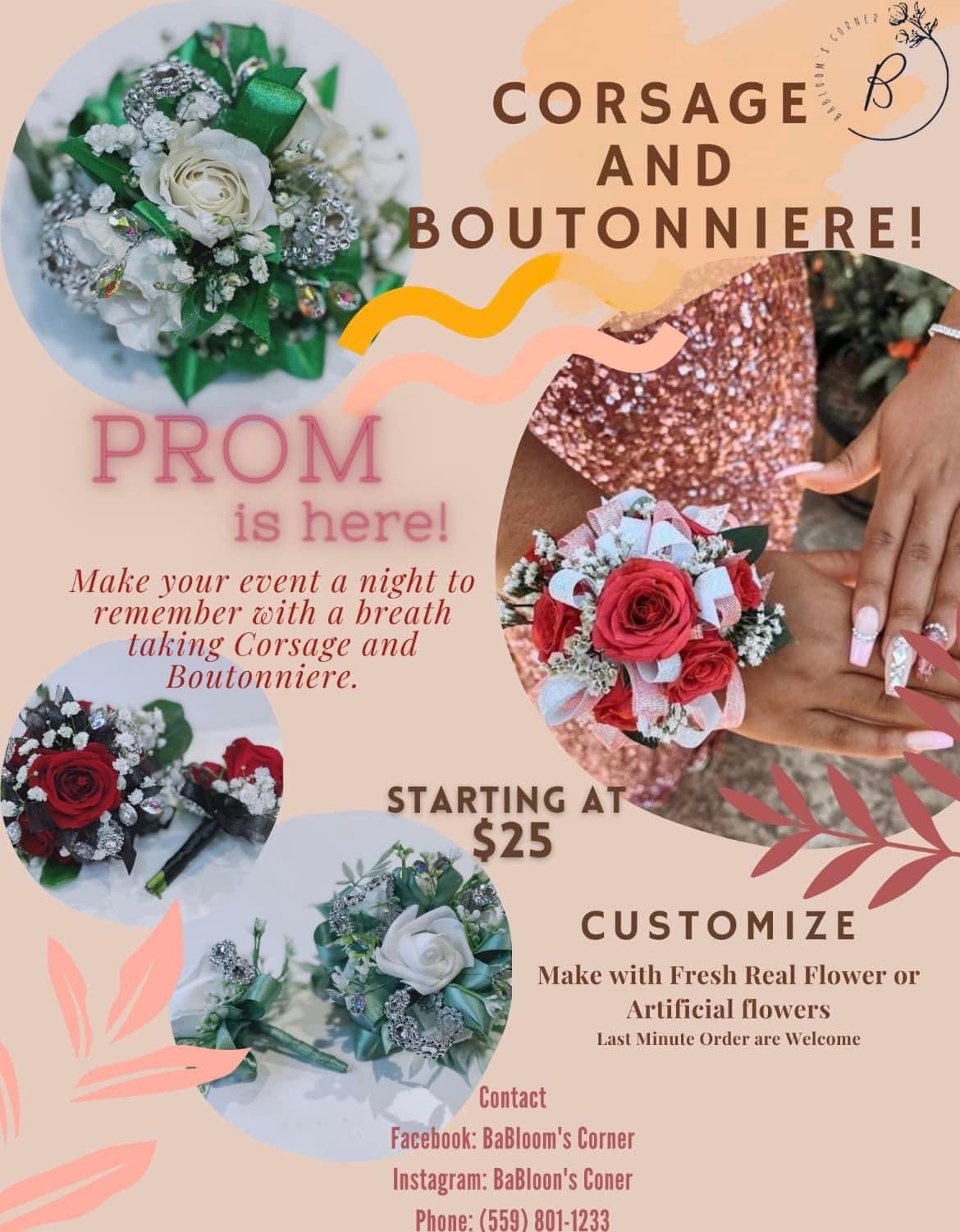 Corsages and boutonnières