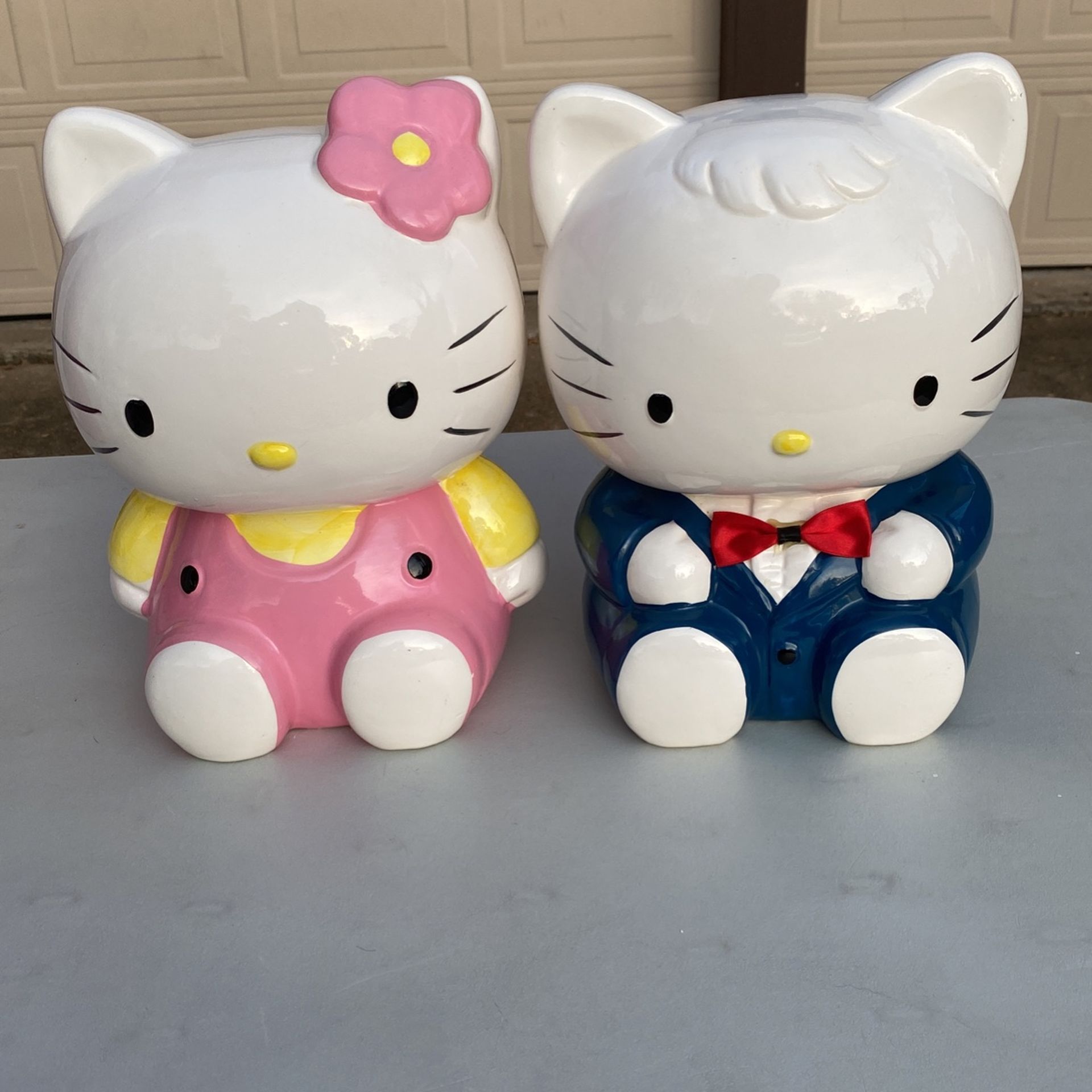Pair Of Cat Banks Male & Female