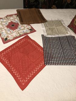 Vintage Scarf Bandanna Lot 