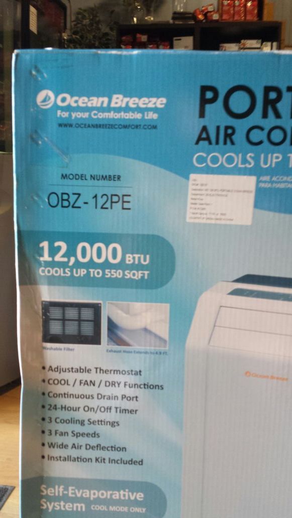 12 000 Btu Ocean Breeze Portable Ac Units 90 Day Warranty For Sale In Charlotte Nc Offerup
