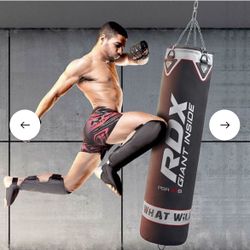 RDX X1 4ft / 5ft Set Heavy Boxing Punch Bag & Mitts Home Gym Kit