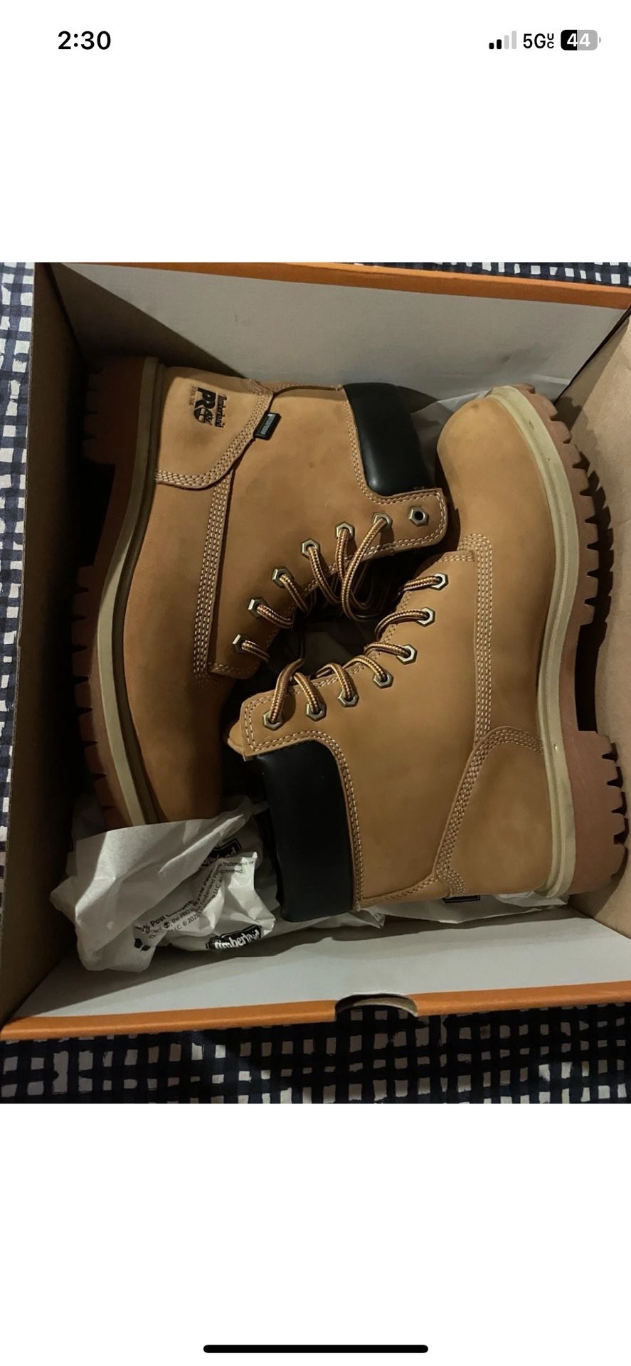 Timberland Pro Boots Womens Size 10 M Direct Attach Steel Toe Work Wheat Leather