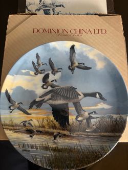 Dominion China Ltd. Canada Geese Collector Plate