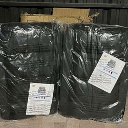 Stadium Seats with Back Support 2 Pack Wide (Black)