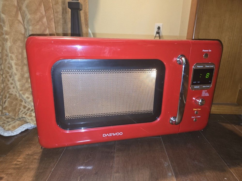 Vintage/retro Red Microwave