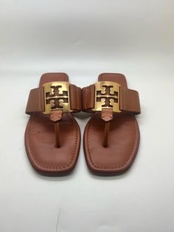 Tory Burch Georgia Medallion sandals in Aged Camello