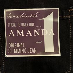 Gloria Vanderbilt Amanda Original Slimming Women 8 Dark Stretch Denim Jeans BNWT