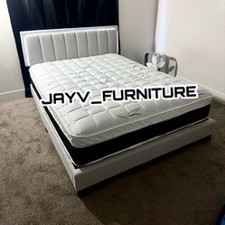 New Queen Bed Frame With Mattress 
