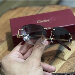 Cartier Glasses- Brown / Gold 
