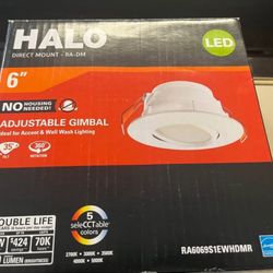 Halo 6” LED recessed light adjustable Angle