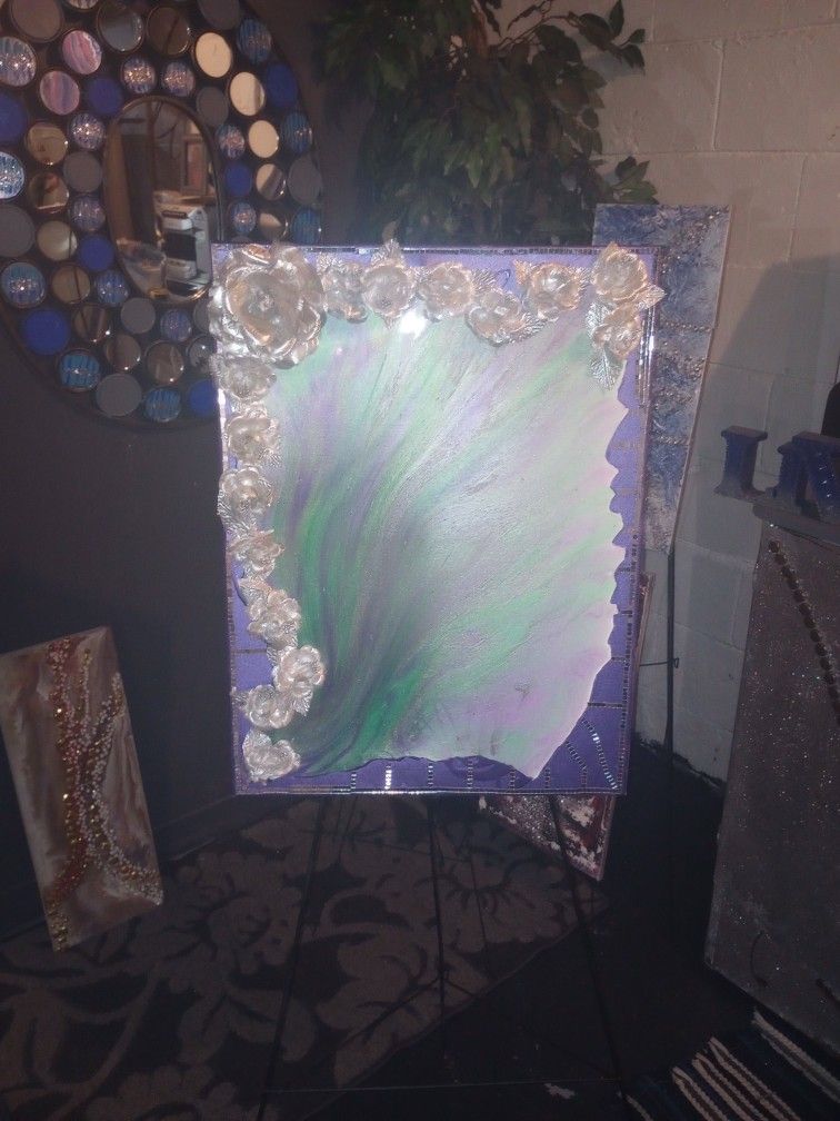 3D Flower Glass And Resin