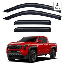 New Window Visors Rain Guards for 2024 2025 2026 Toyota Tacoma Double/Crew Cab