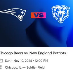 4 Chicago Bears Tickets Vs New England Patriots 