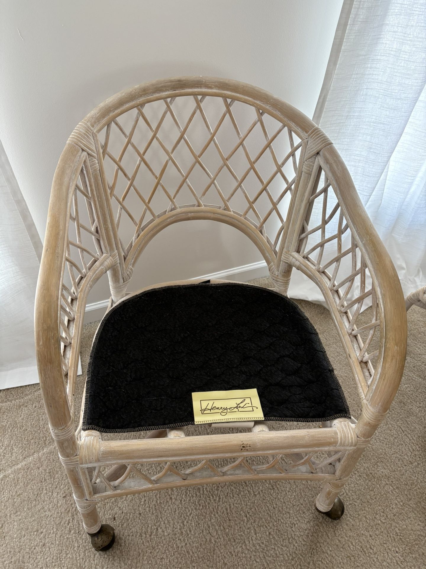 4 Matching Vintage Rattan Chairs