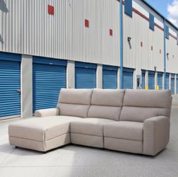New/ Ex - Display Modern Sectional with Power Recliner