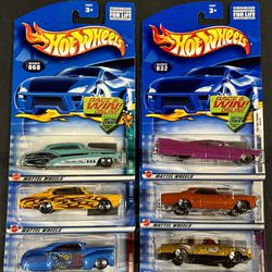 Hot Wheels “Lowriders” (Lot of 6) - New in Blister Packs! 