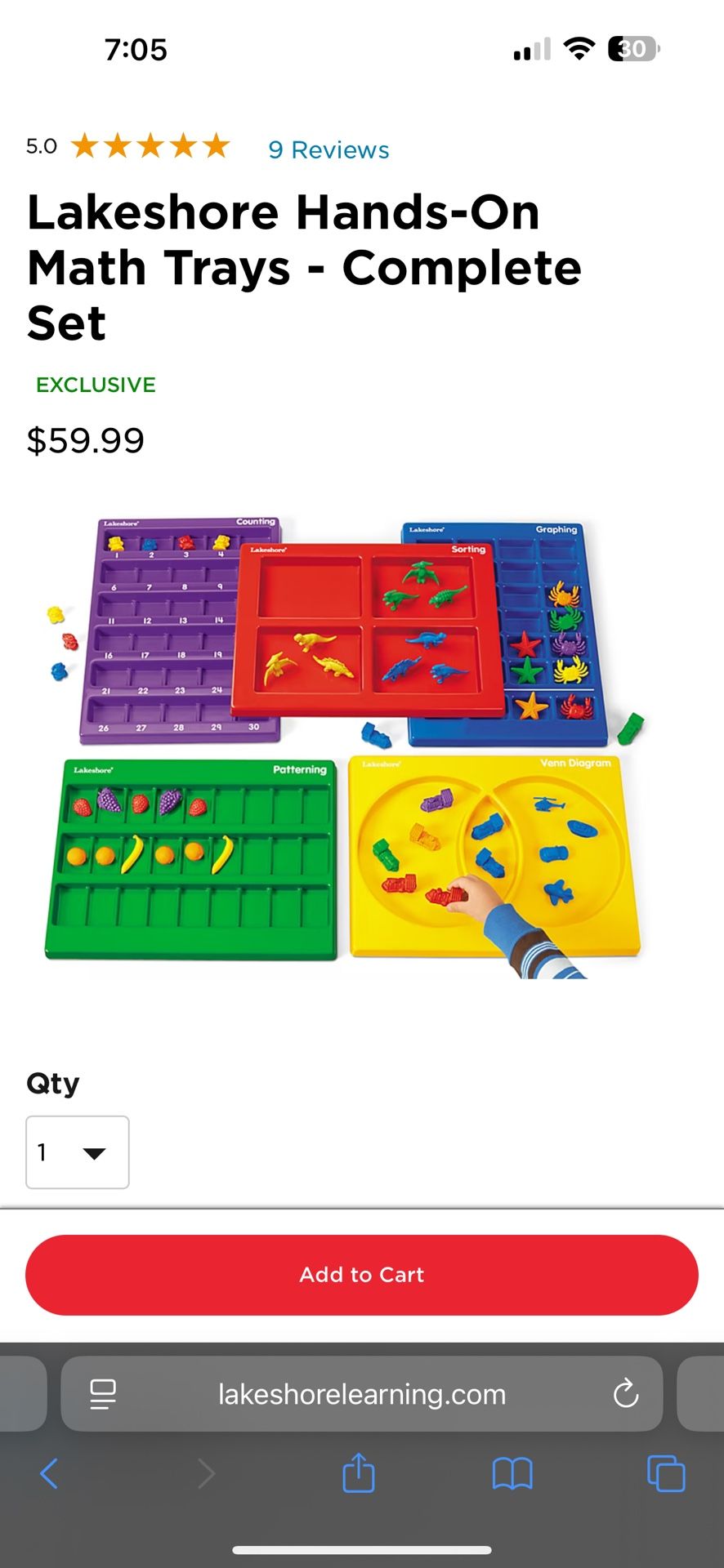 Lakeshore Math Trays