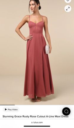 Lulu Dress Rusty Rose Medium 