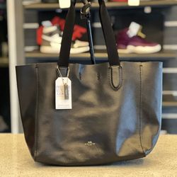 Black Leather Tote Bag