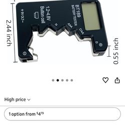 Batter Tester AA, triple A, D, 1.2-4.8 Button Battery And N Type Batteries