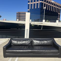 Restoration Hardware Leather 9Ft Sofa LIKE NEW 