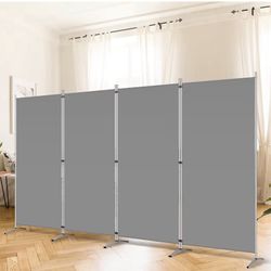 RANTILA 4 Panel Room Divider, 6 Ft Tall Folding Privacy Screen Room Dividers