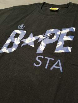 BAPE Bapesta Logo Black/Blue Tee