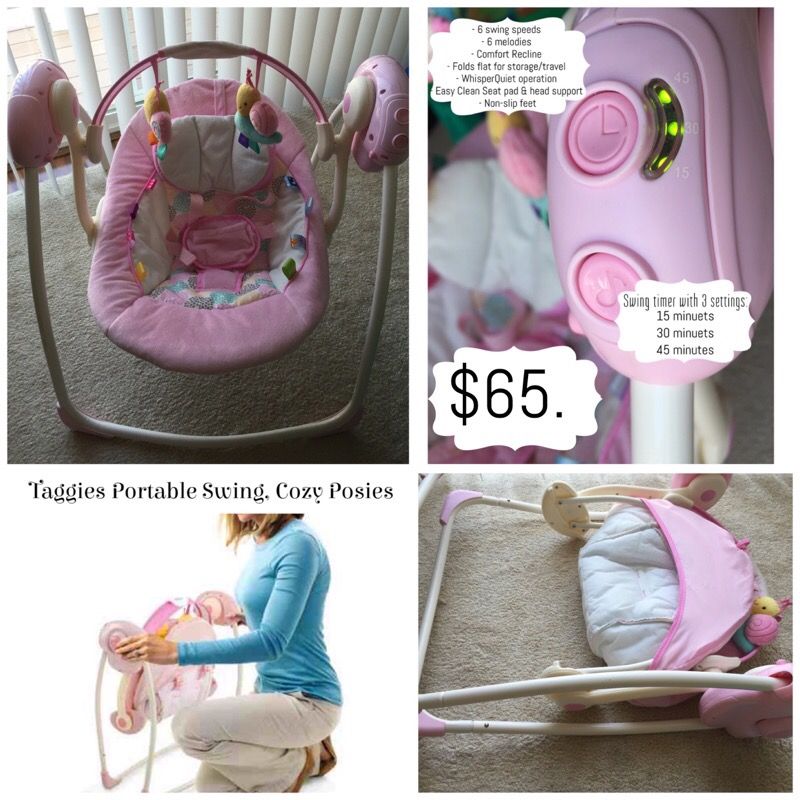 Taggies Portable Swing, Cozy Posies