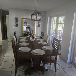 Solid Wood Trestle Dining Table