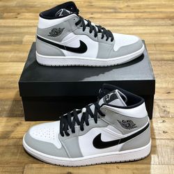 Jordan 1 Mid Light Smoke Grey