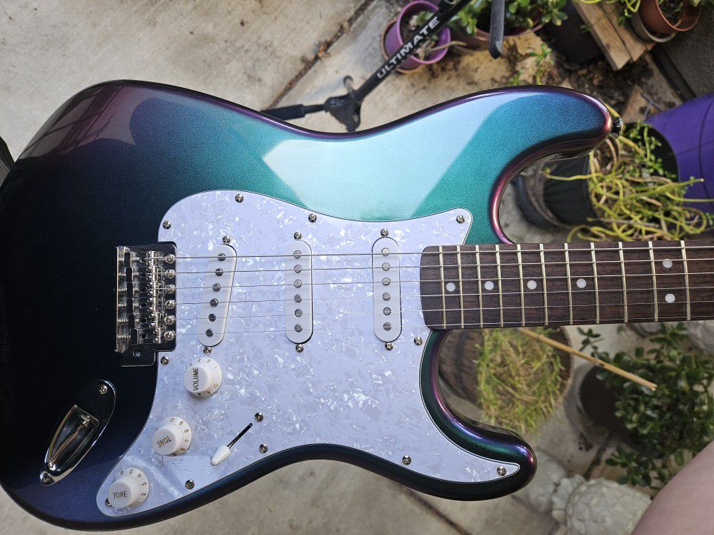 Custom Built Color Shift Stratocaster Guitar