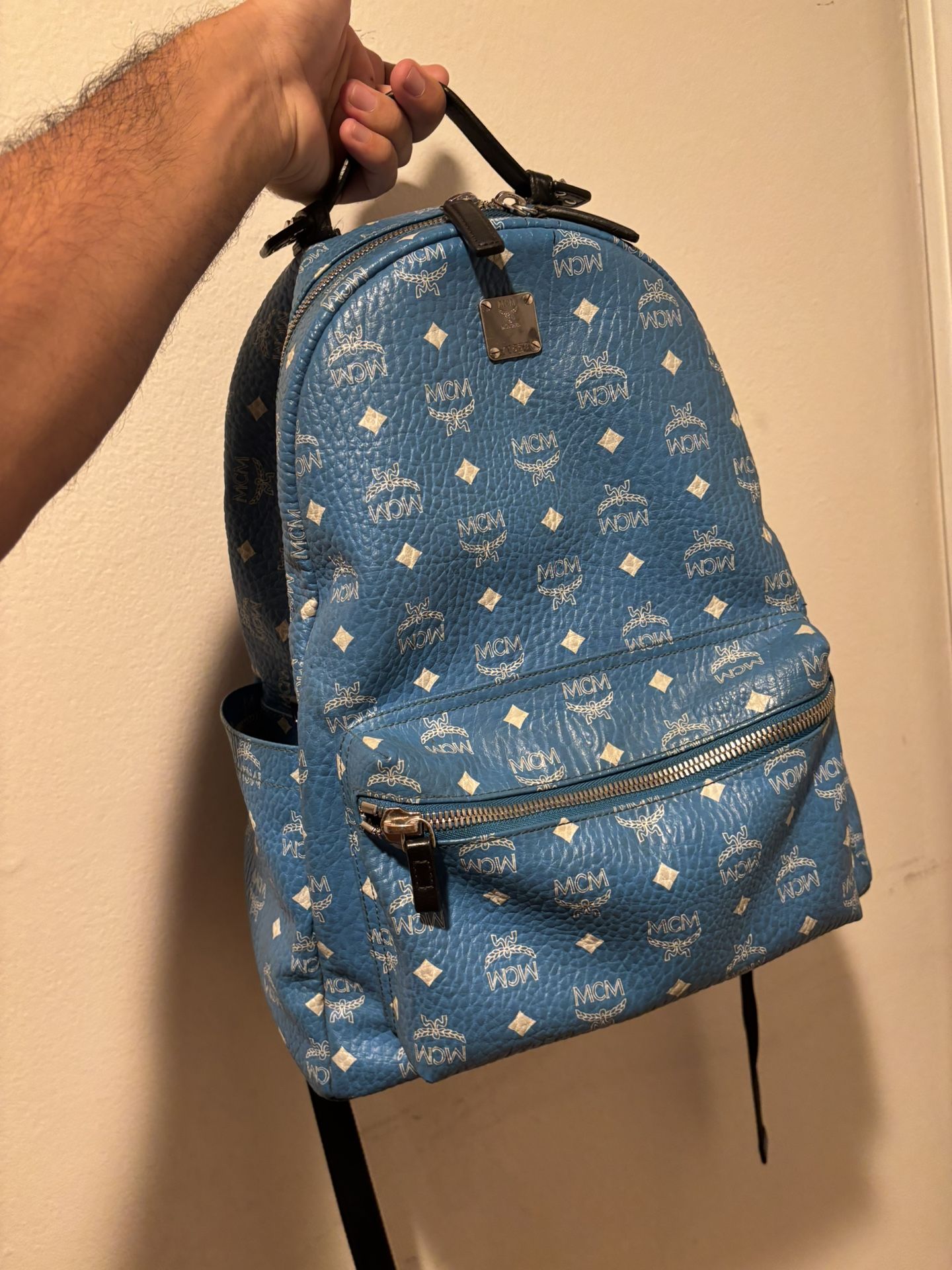 Blue MCM Backpack