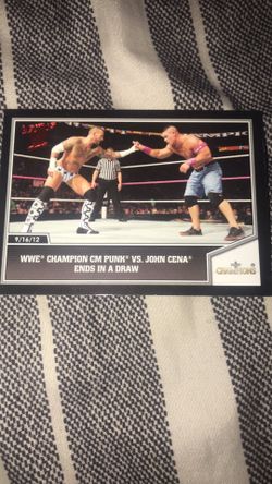 Cm punk vs John cena wwe card