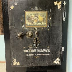 Safe Large, Cast Iron, Halls Safe And Lock Co, Safe, Antique 