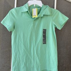 All In Motion Green Polo Shirt Kids Size 8/10