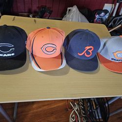 Chicago Cubs and Chicago Bears Hats