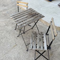3 Piece FOLDING Bistro Set - 2 Chairs 1 Table