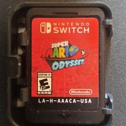 Nintendo Switch cartridge for the game Super Mario Odyssey 