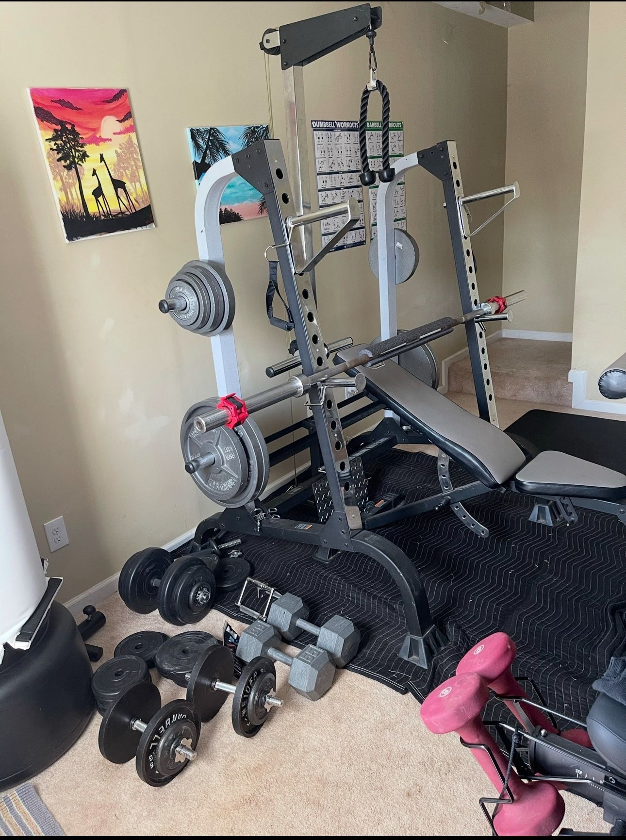 Half rack weightlifting set