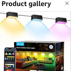 Govee Outdoor Deck Lights, RGBIC Outdoor Lights with 4000K White Light, IP65 Smart Fence Lights with App Control, Voice Control, LED Path Light for Ou