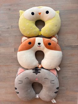 Squishmallow Travel Neck Pillows Set of 3