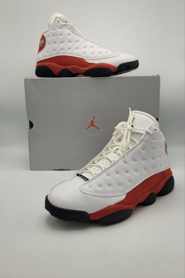 Air Jordan 13 Retro White Team Red Black Size 12 With Original Box