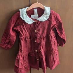 Red Dress With Collar