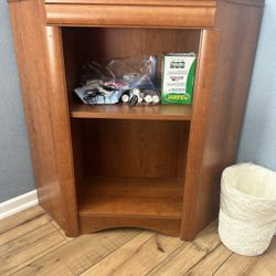 Small Wood Corner Bookshelf