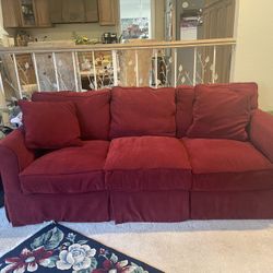 A Mixture Of Carmine/Burgandy (red) Sofas - I Couch And Love Seat