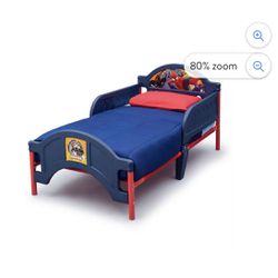 Spider-Man Toddler Bed With Toy Box And Mattress 